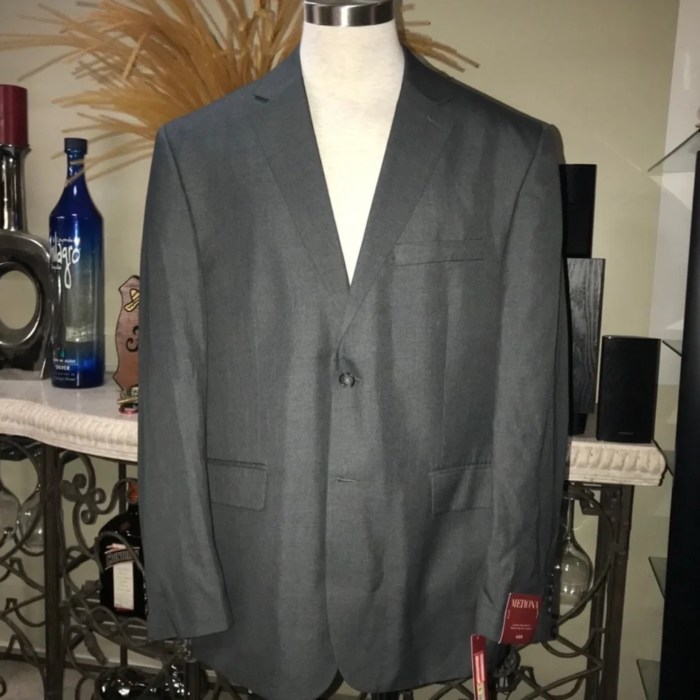 Merona Gray Sport Coat Classic Tailored Blazer - Picture 2 of 3